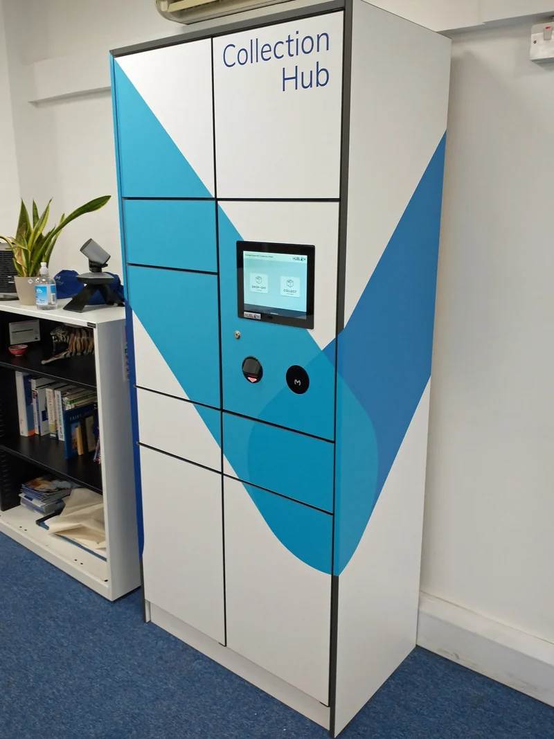 A branded self-service installation at Metafour